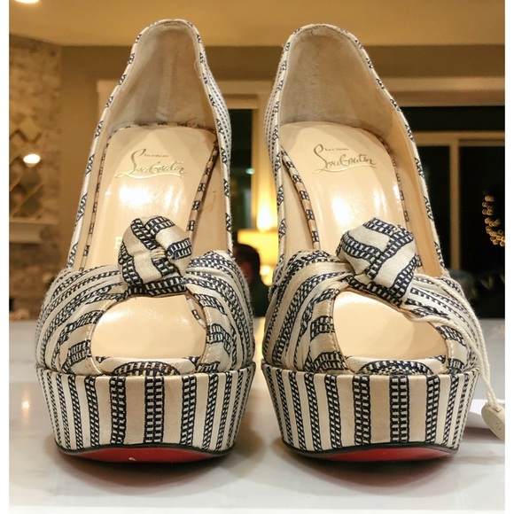 Christian Louboutin “Greissimo” Peep Toe Pumps - Picture 3 of 17